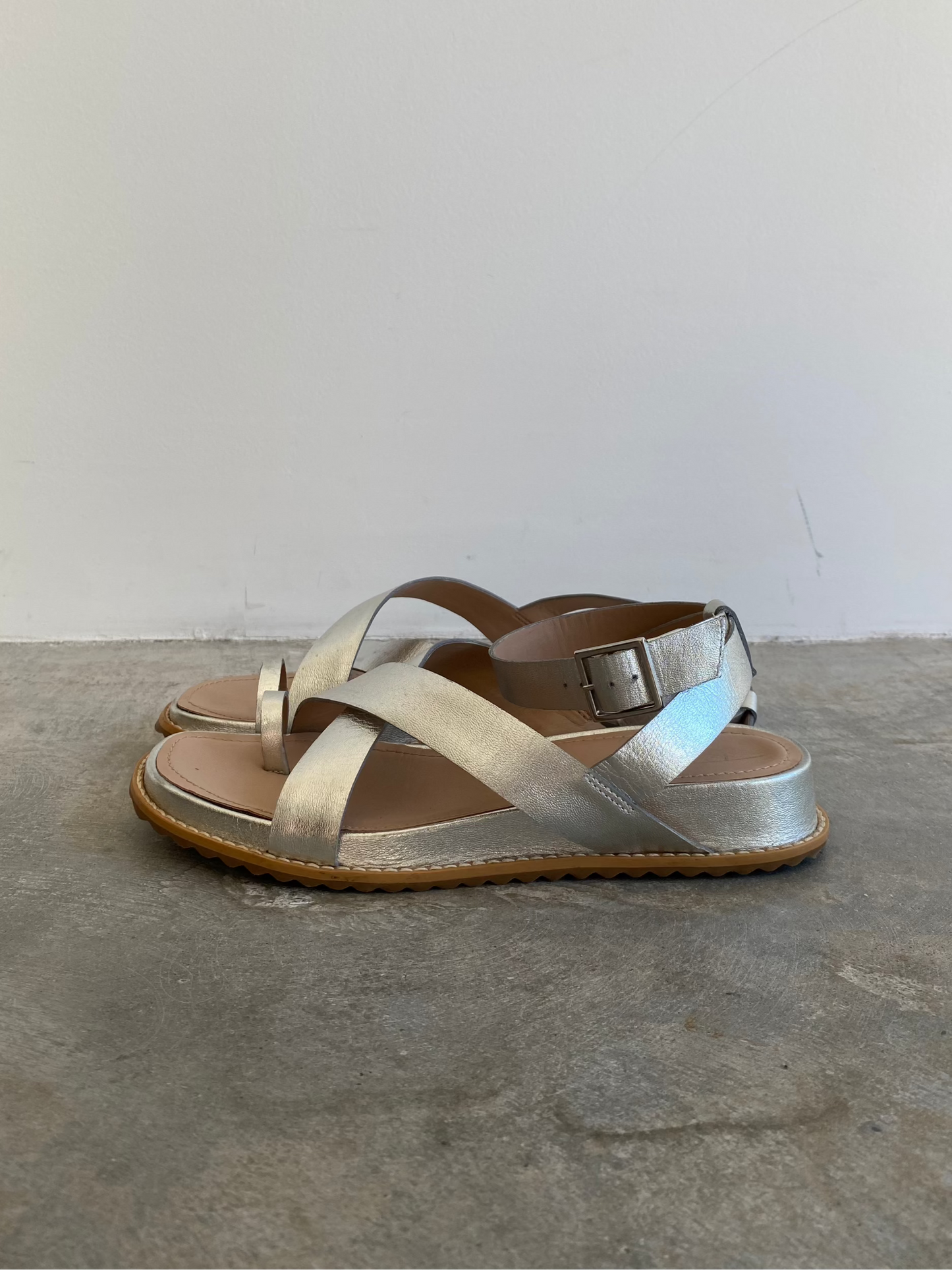 SPORTSANDAL COURO PRATA TABITA - 37