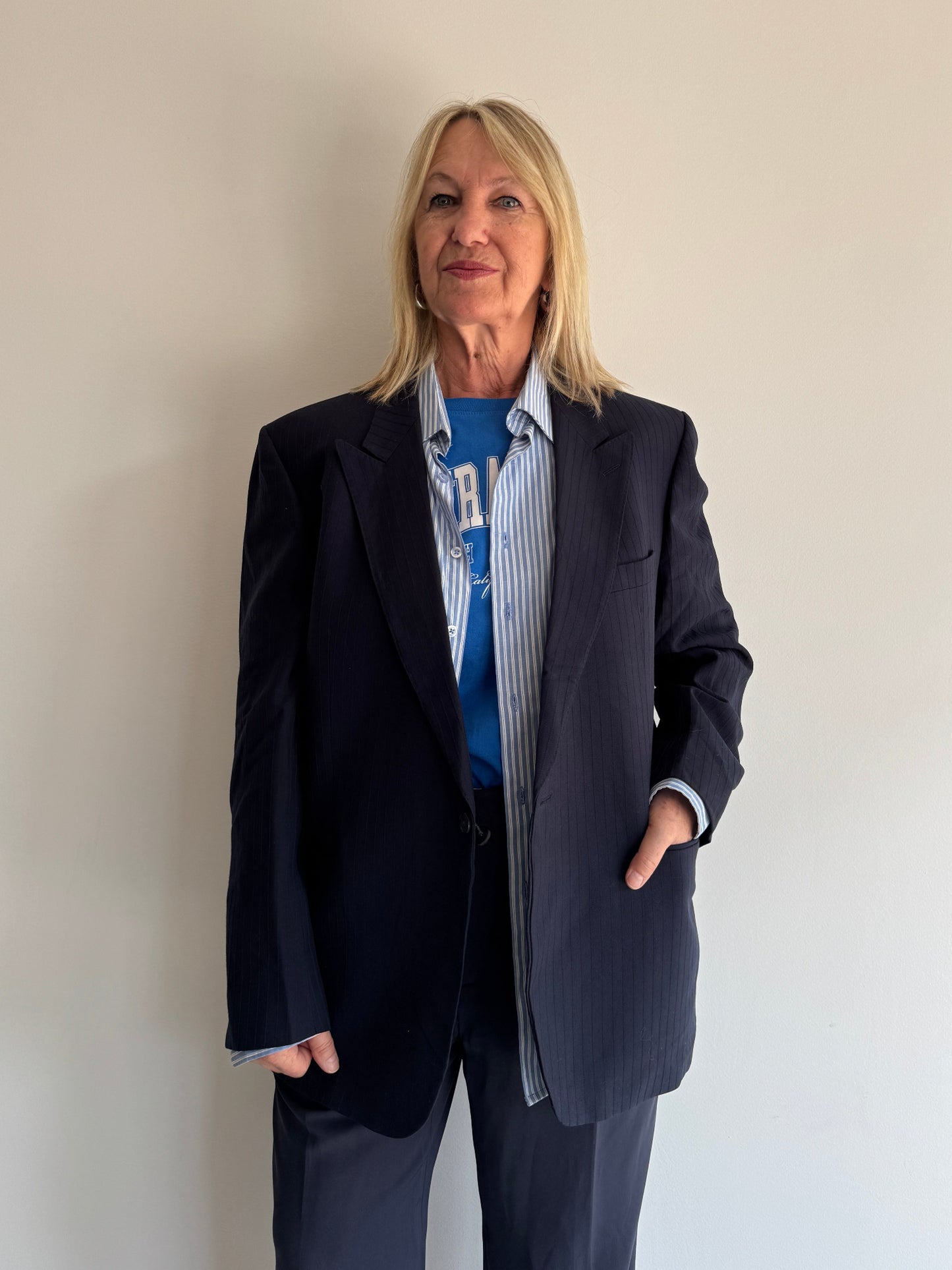 BLAZER MARINHO COM TEXTURA - 48