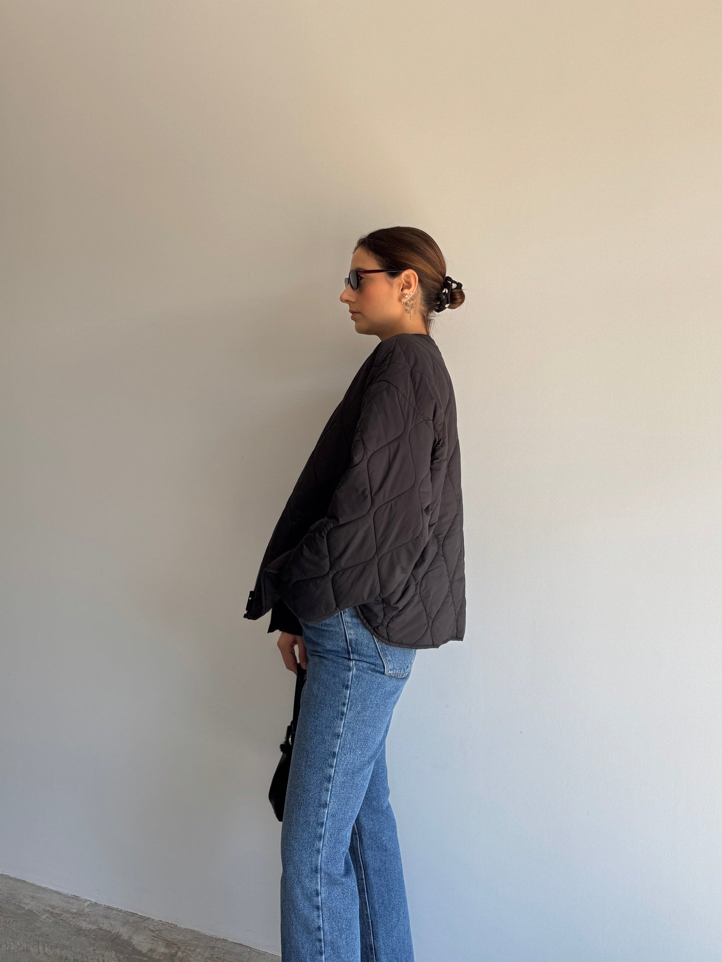 JAQUETA MATELASSÊ PRETA ZARA - G
