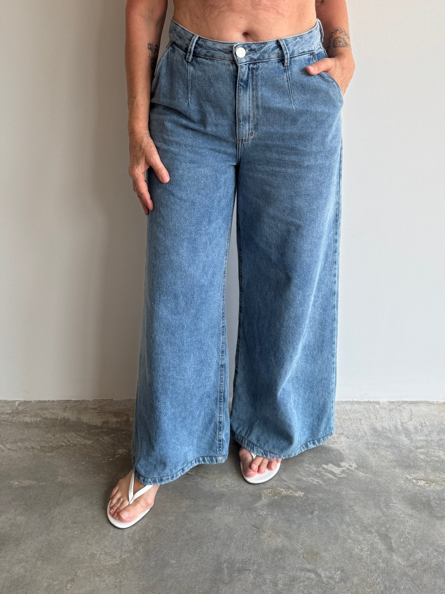 JEANS SUPER WIDE LEG - 42