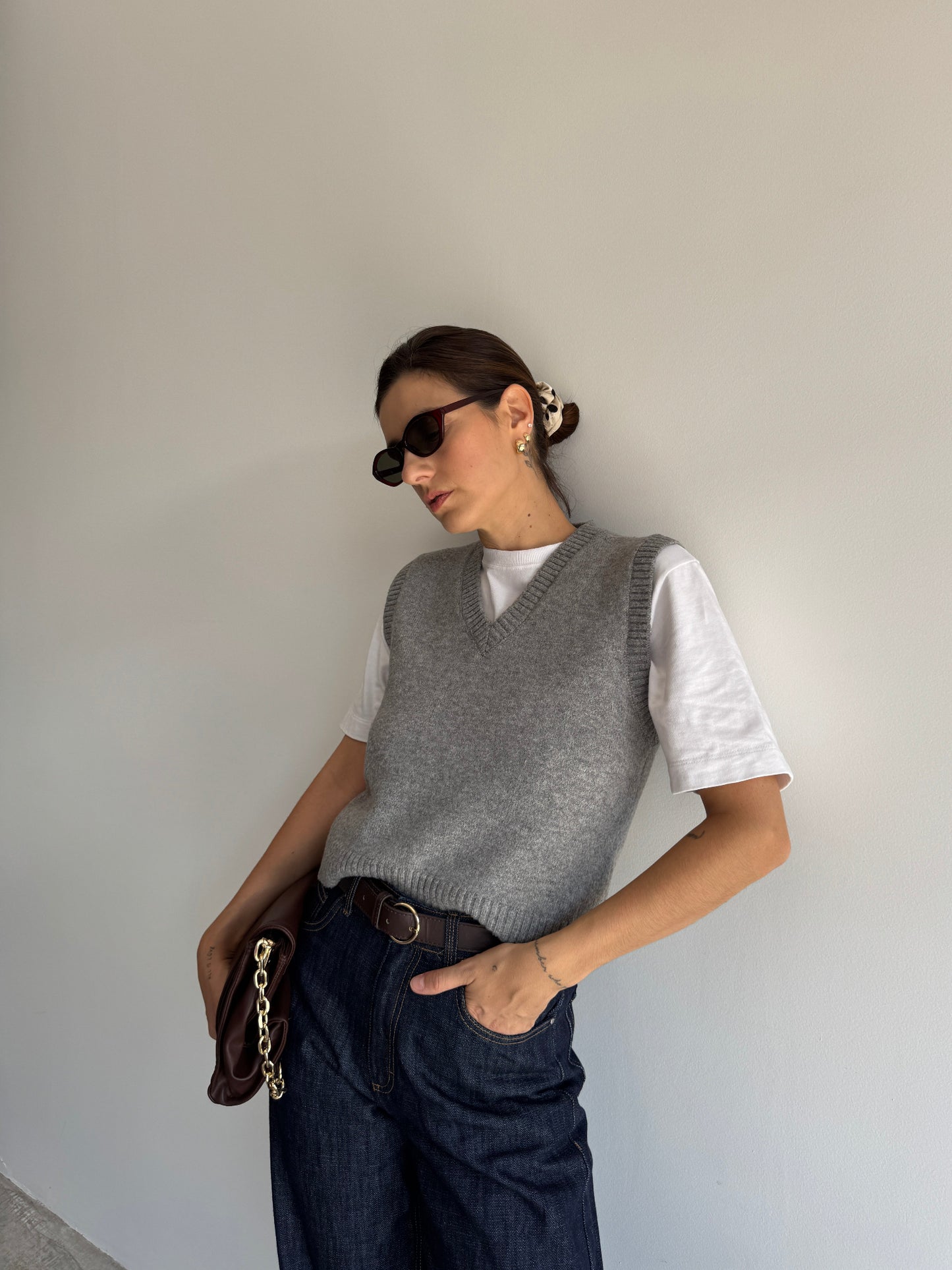 COLETE TRICOT CINZA ZARA - P