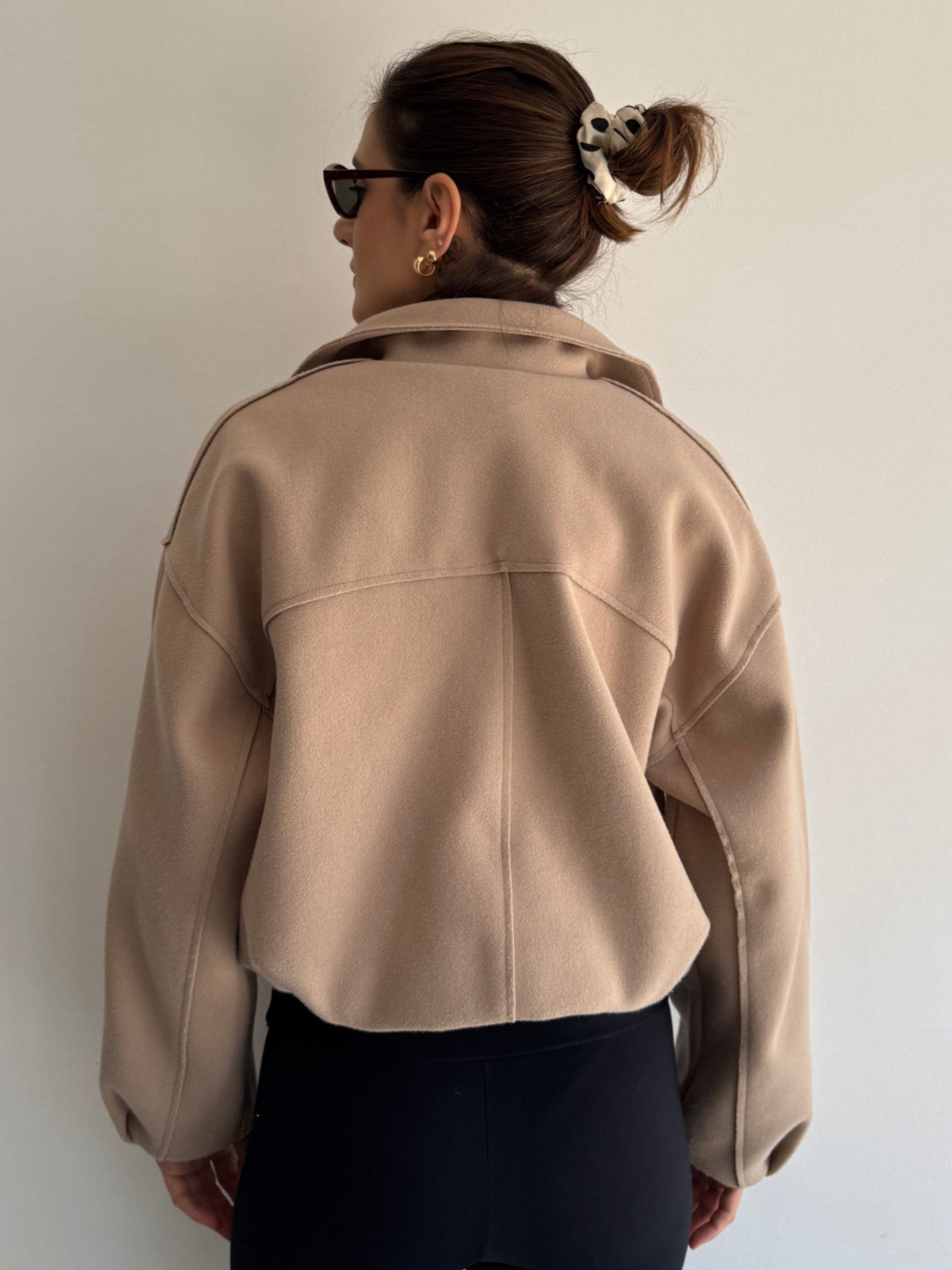 JAQUETA SOFT BEGE ZARA - P