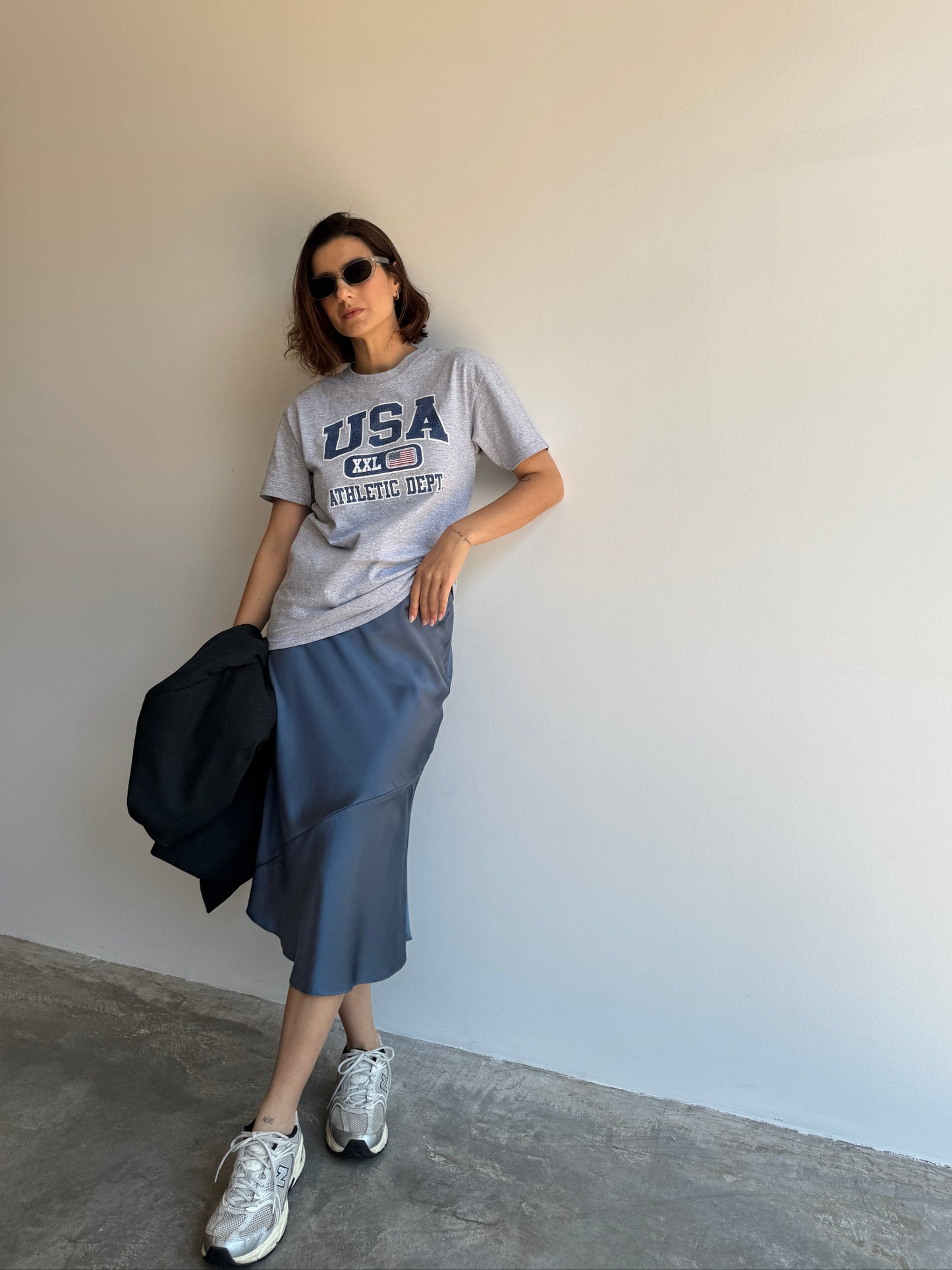 CAMISETA CINZA USA - P