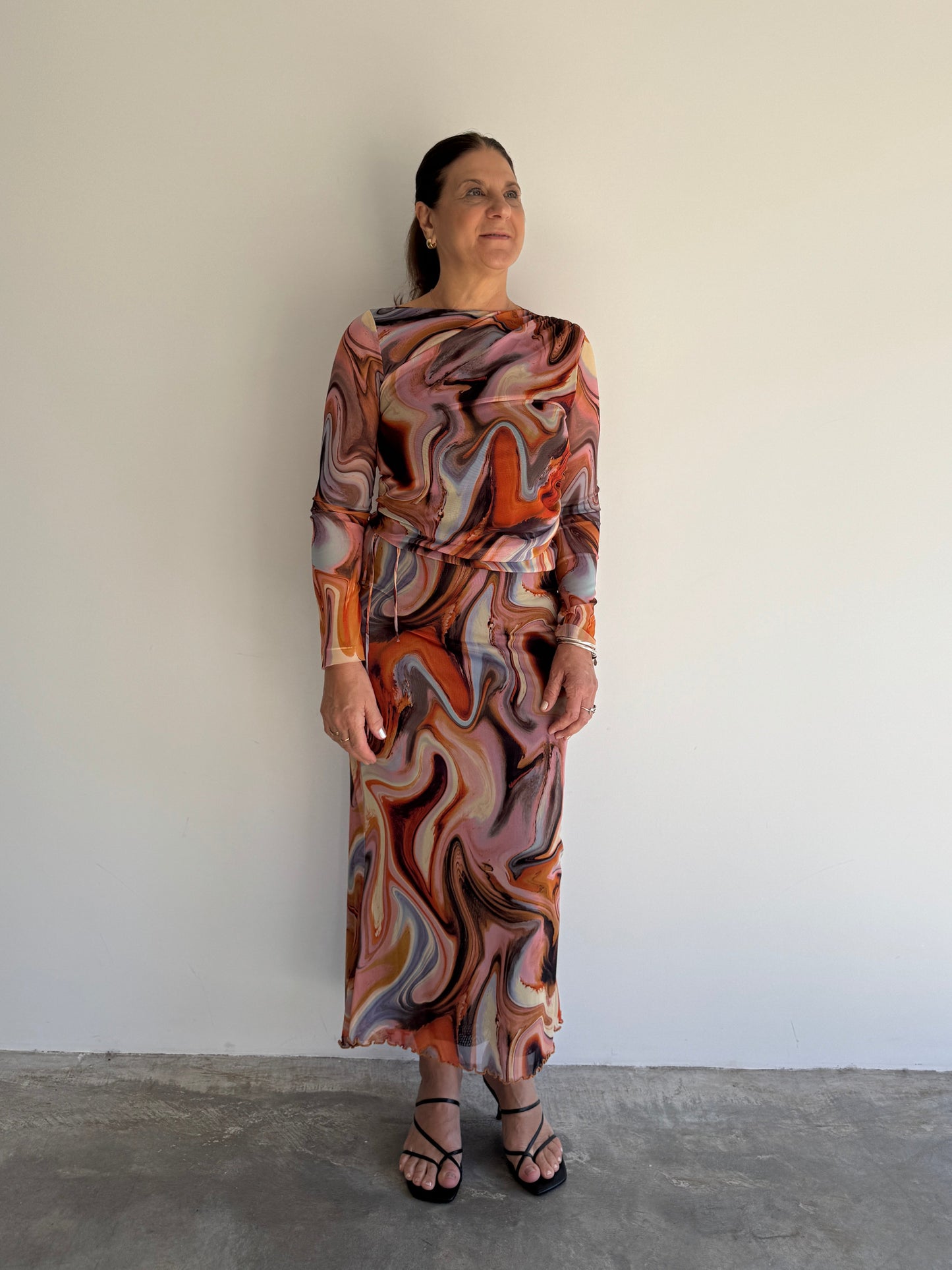 CONJUNTO TULE ESTAMPADO ZARA - M