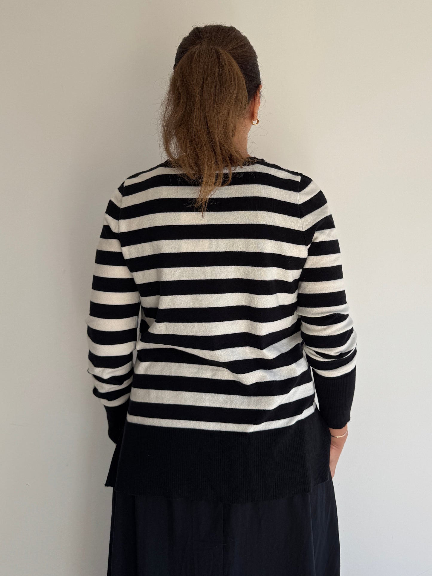 TRICOT LISTRADO P&B - G