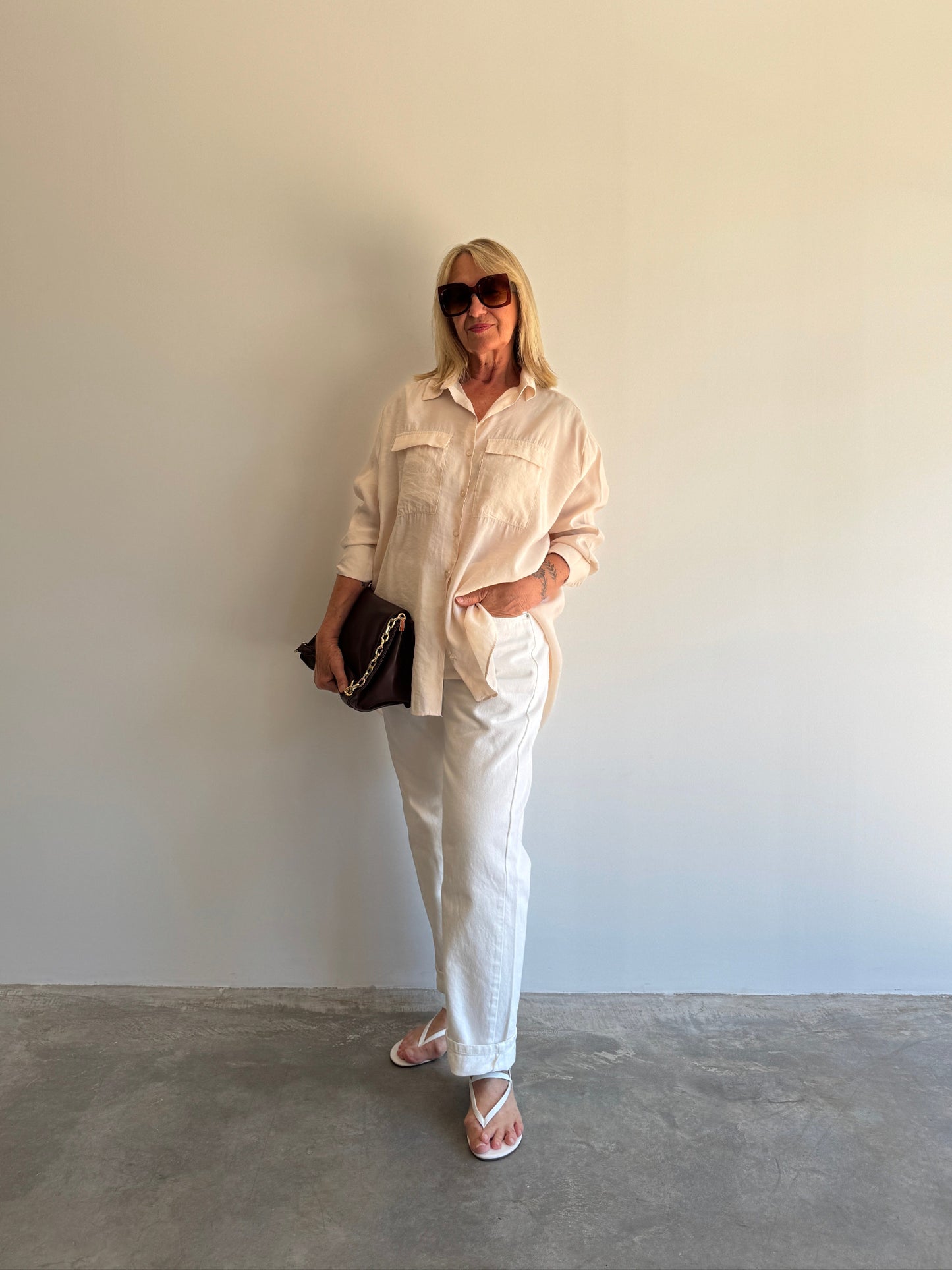 CALÇA MOM BRANCA - 42