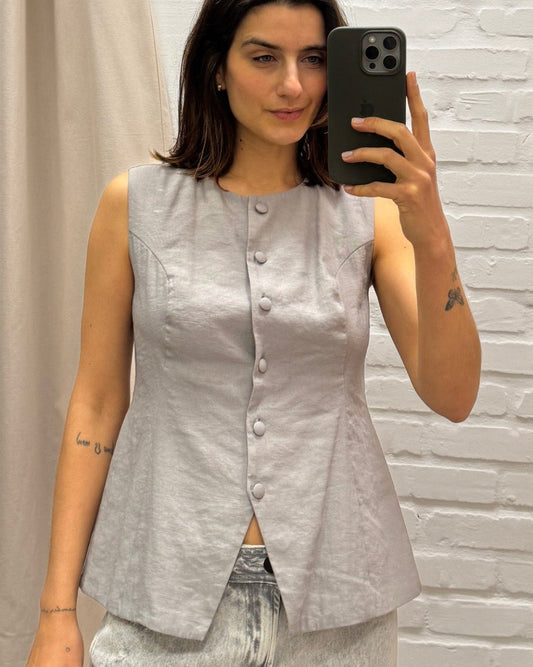 COLETE REGATA CINZA - P