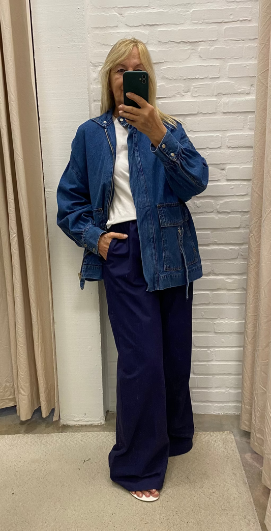 JAQUETA JEANS AMPLA - G