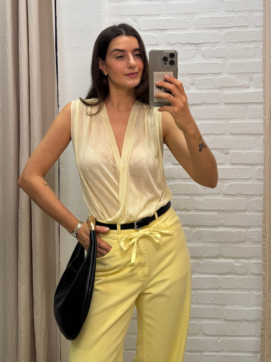 BODY TRICOT AMARELO - M