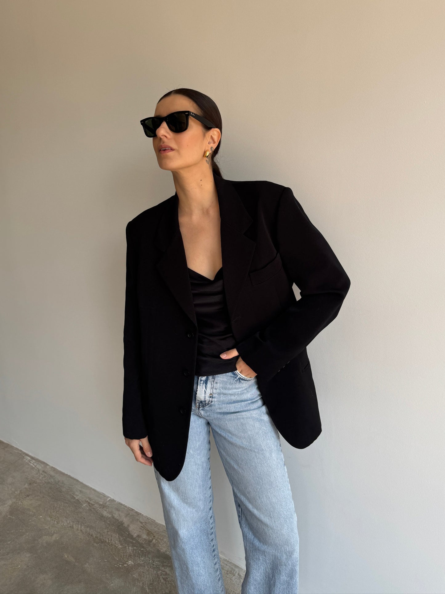 BLUSA CETIM PRETA ZARA - PP