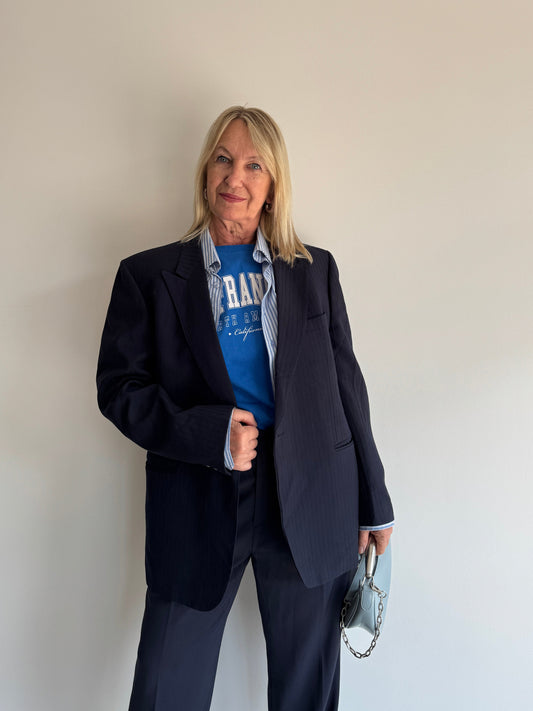 BLAZER MARINHO COM TEXTURA - 48