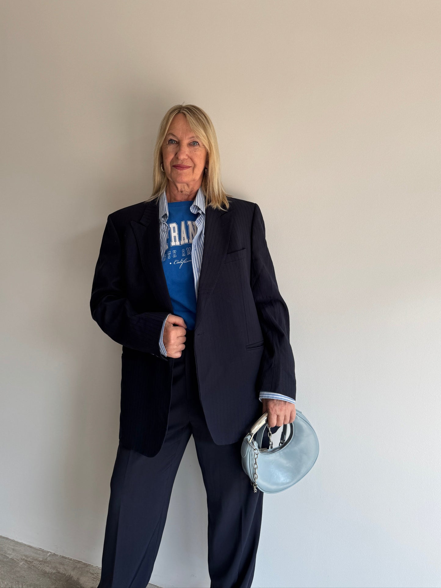 BLAZER MARINHO COM TEXTURA - 48