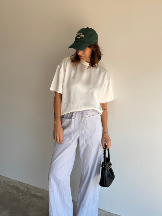 BLUSA CETIM BRANCO ZARA - P