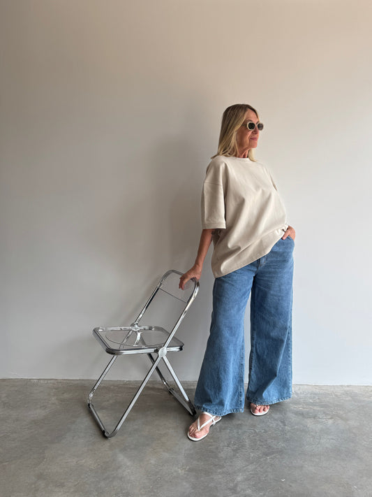 JEANS SUPER WIDE LEG - 42