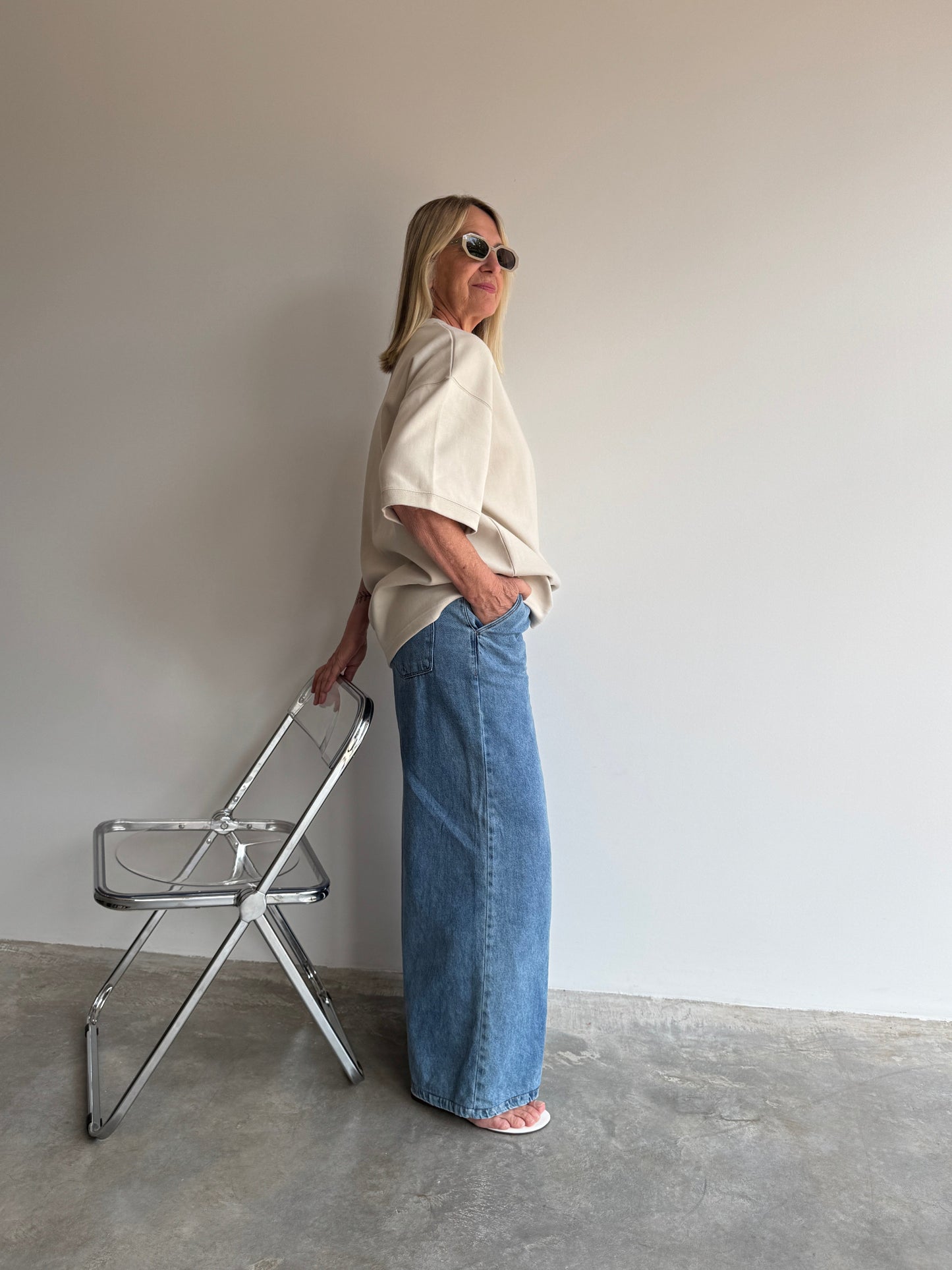JEANS SUPER WIDE LEG - 42
