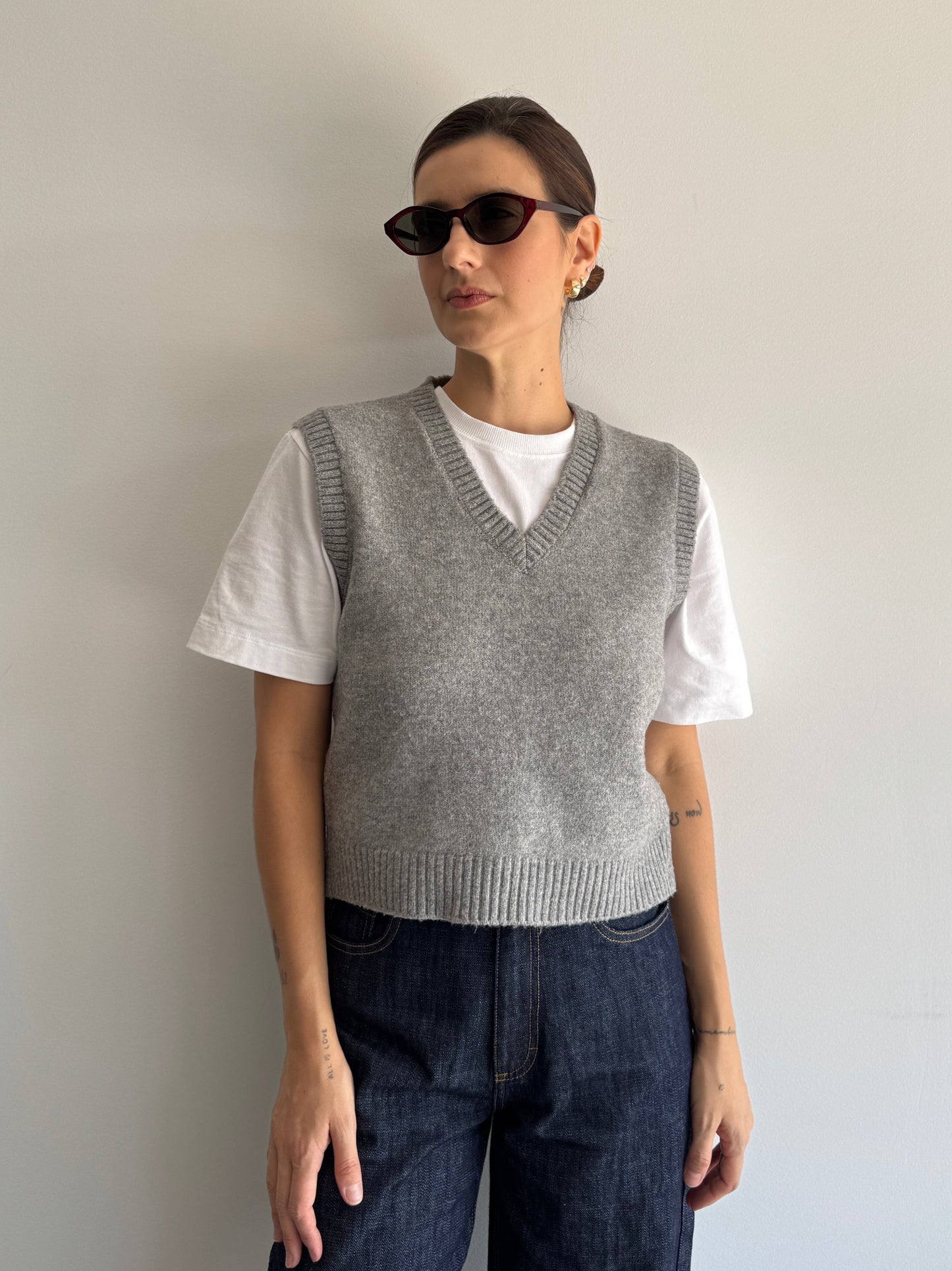COLETE TRICOT CINZA ZARA - P