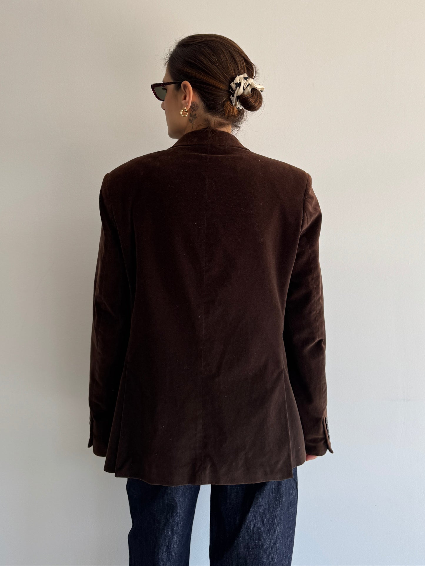 BLAZER VELUDO MARROM - P
