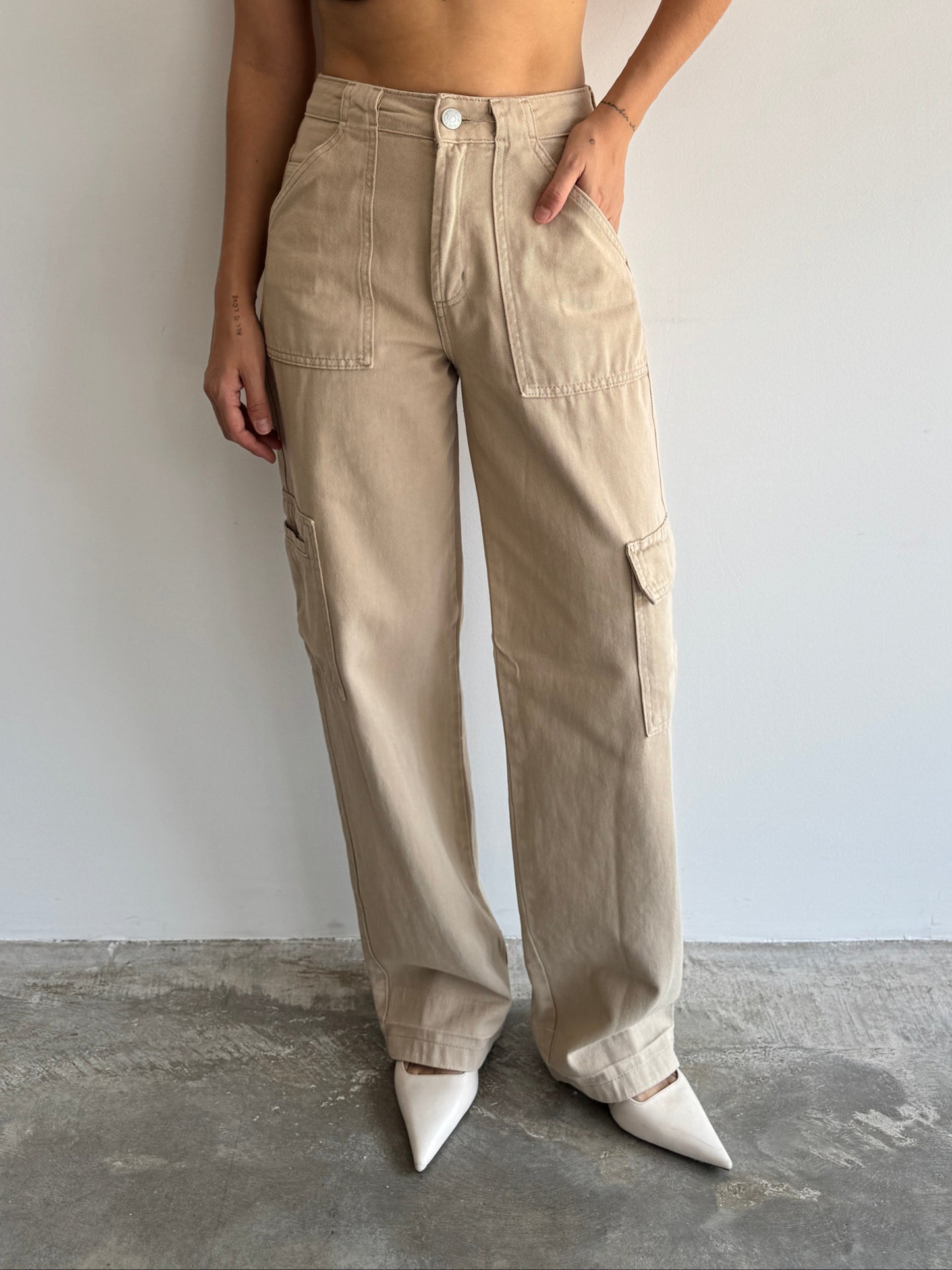CALÇA CARGO BEGE - 36