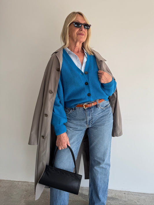 CARDIGAN AZUL HERING - G