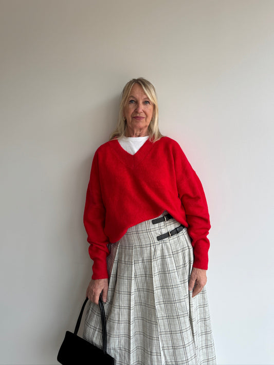 SUÉTER TRICOT VERMELHO ZARA - G