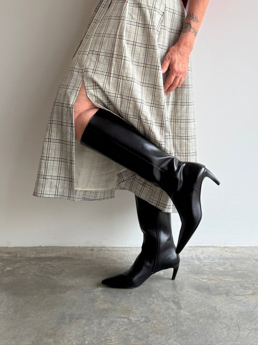 BOTA COURO PRETO VINCE CAMUTO - 39