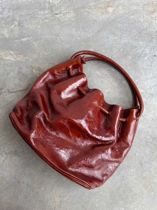 BOLSA COURO CONHAQUE
