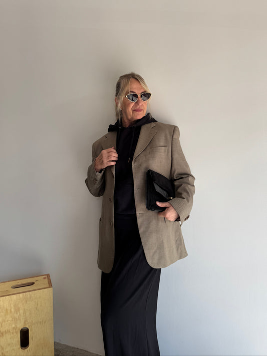 BLAZER BEGE COM RISCA - 50