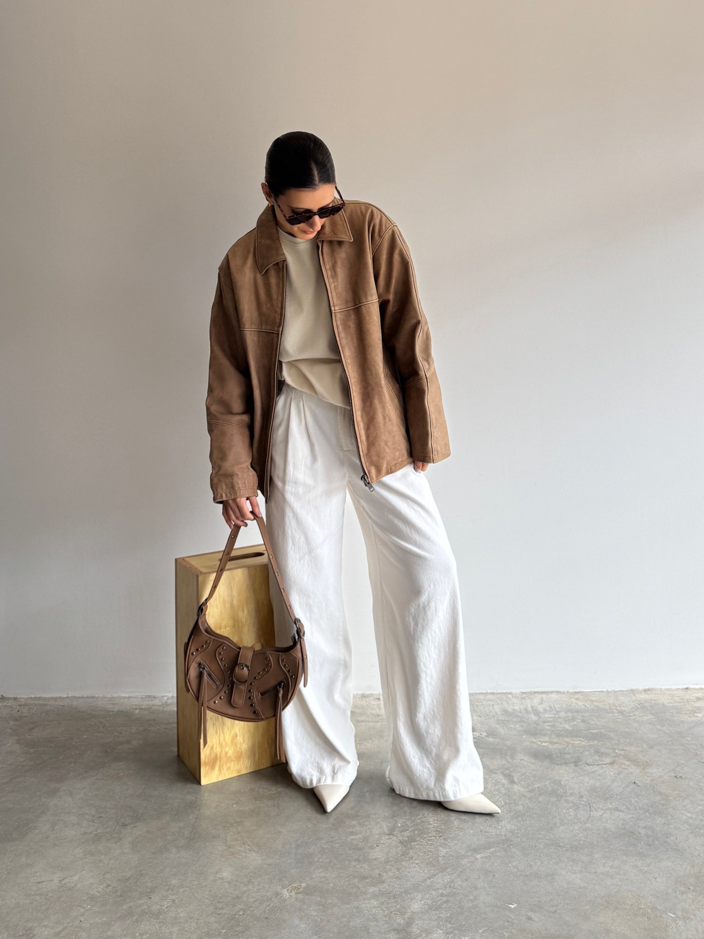 CALÇA PANTALONA SARJA CRU - 38