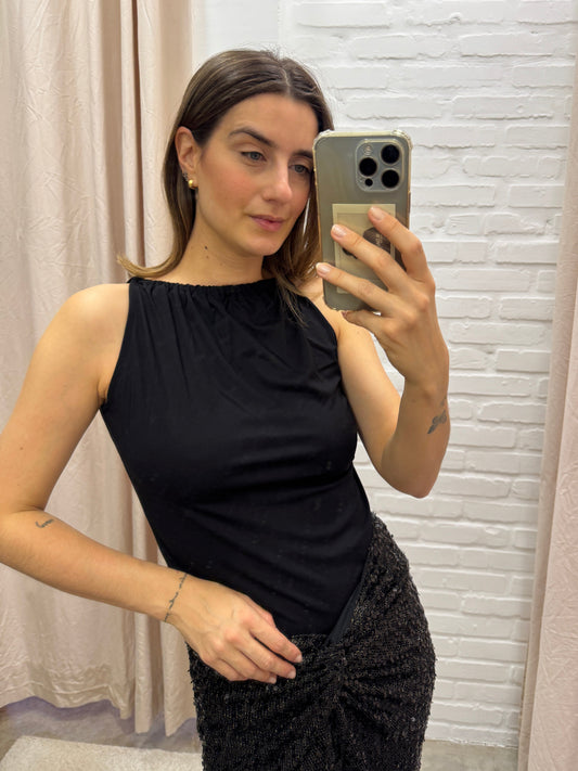 REGATA ENRUGADA PRETA - P