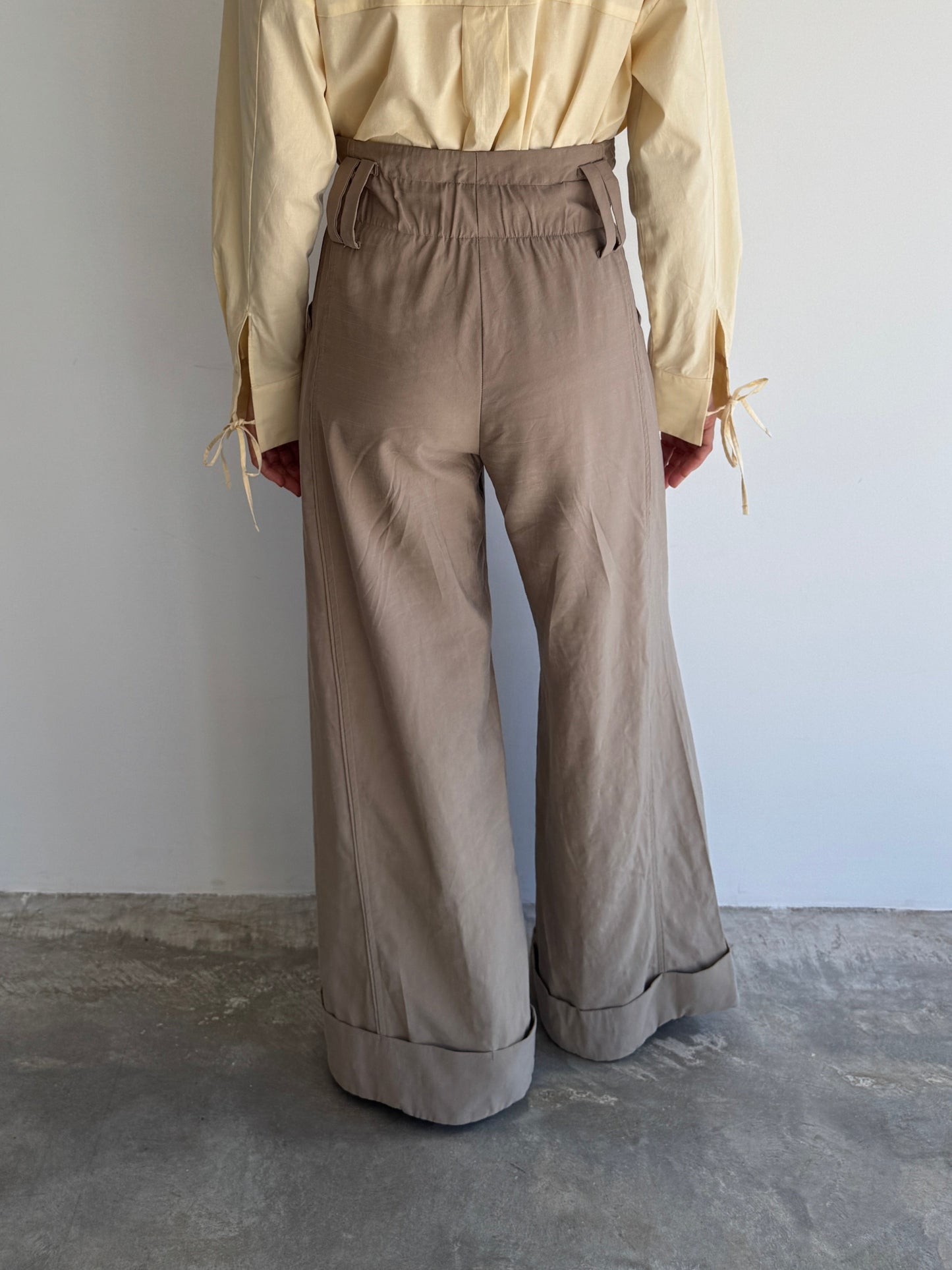 CALÇA PANTALONA BEGE OPEN - P