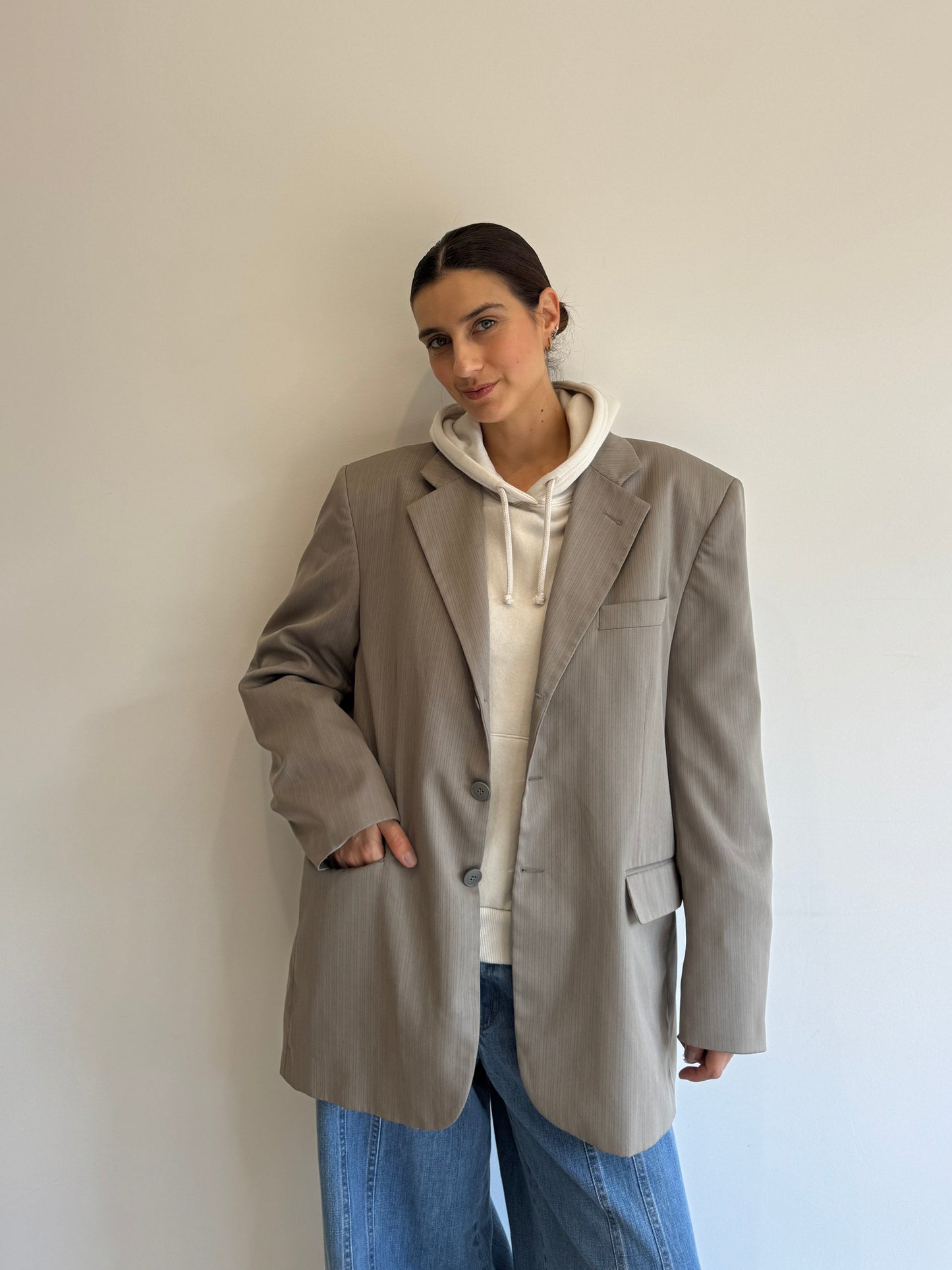 BLAZER CINZA COM RISCA - 54