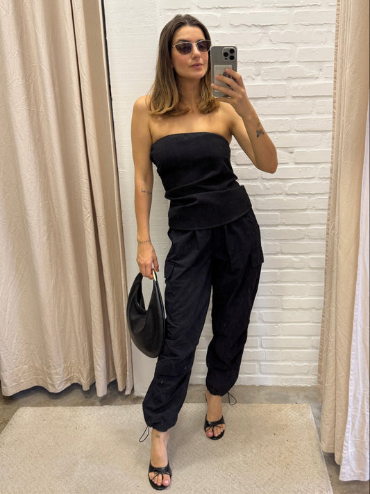 CALÇA PARACHUTE PRETA - M