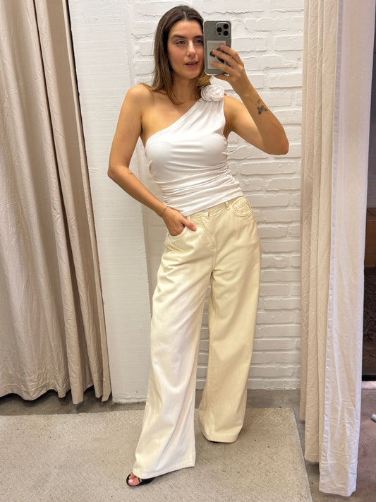 CALÇA SARJA CREME - 40