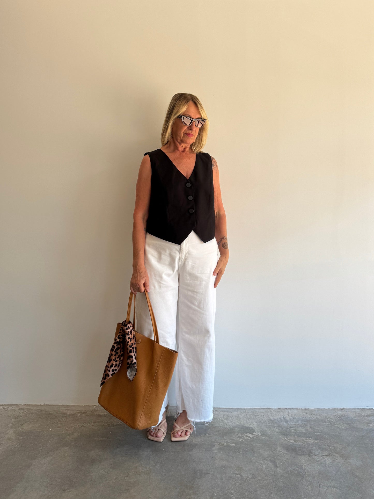 CALÇA SARJA BRANCA - 46