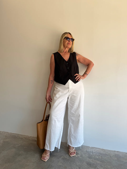 CALÇA SARJA BRANCA - 46