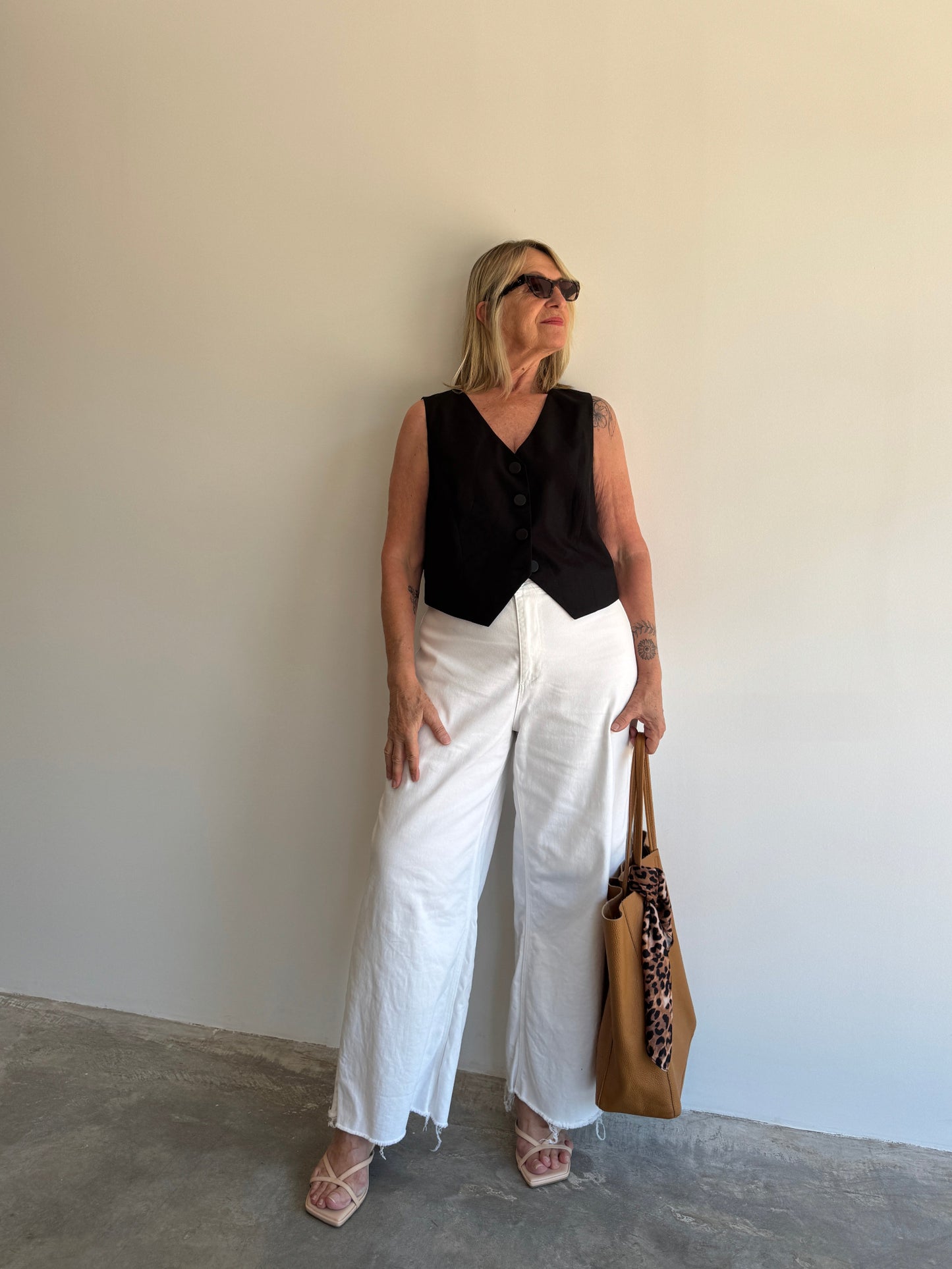 CALÇA SARJA BRANCA - 46