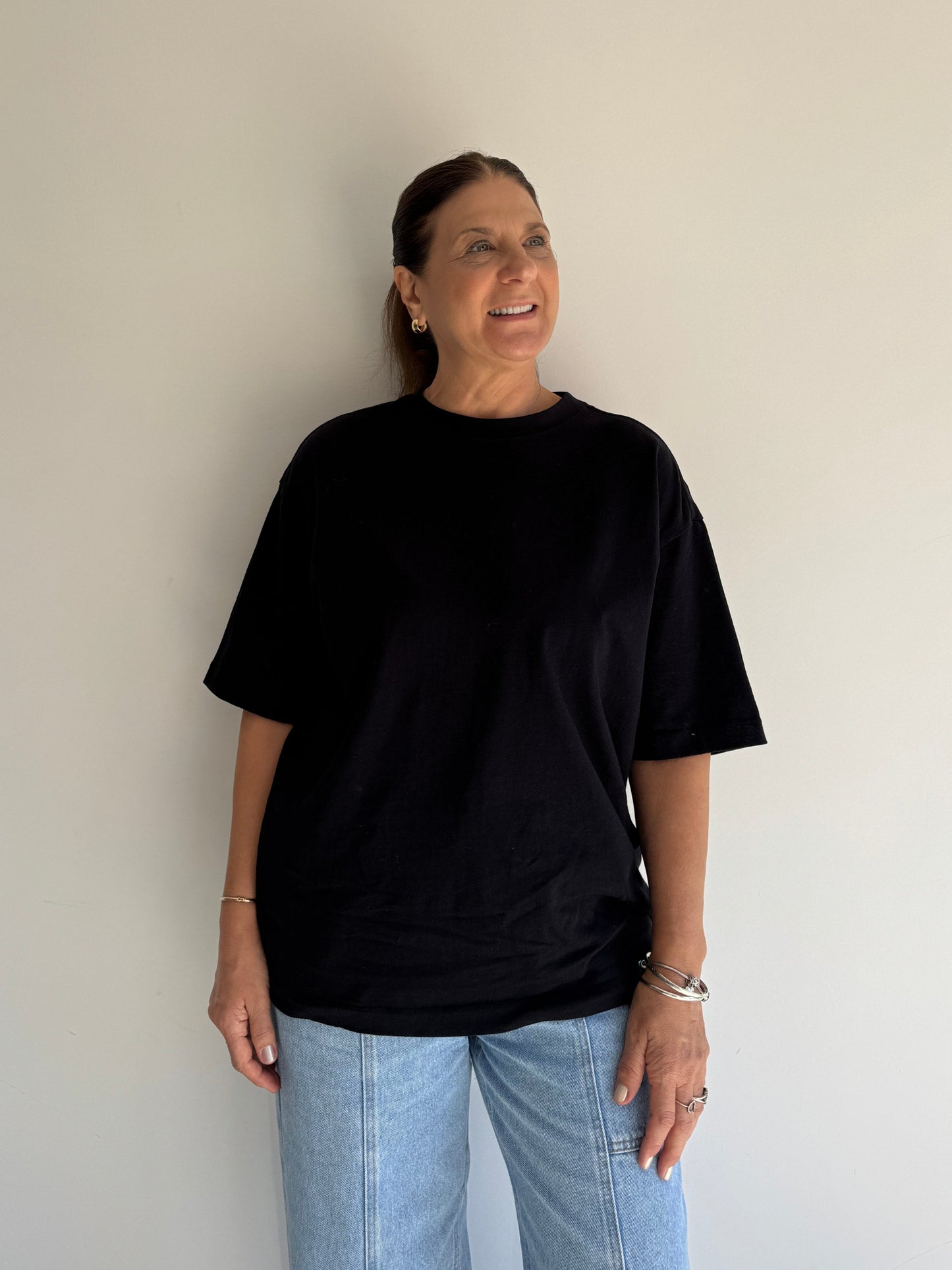 CAMISETA PRETA ENCORPADA - M