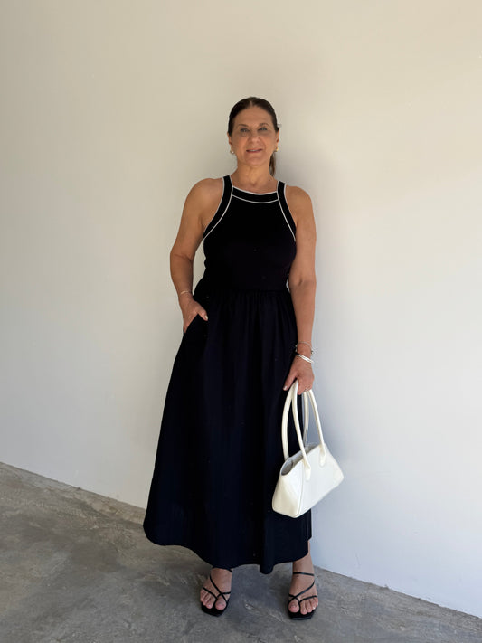 VESTIDO GODÊ PRETO - P