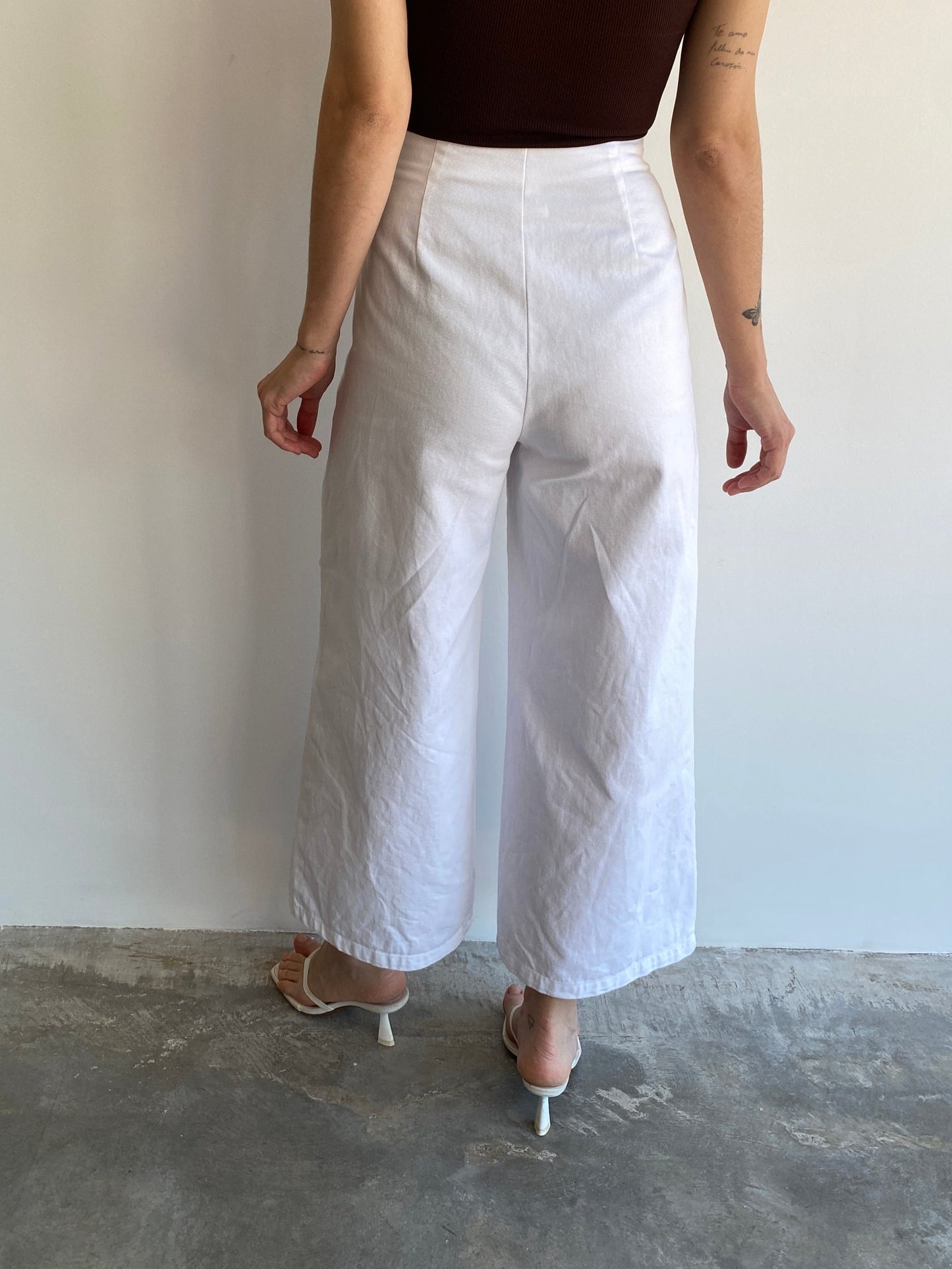 CALÇA SARJA BRANCA - P