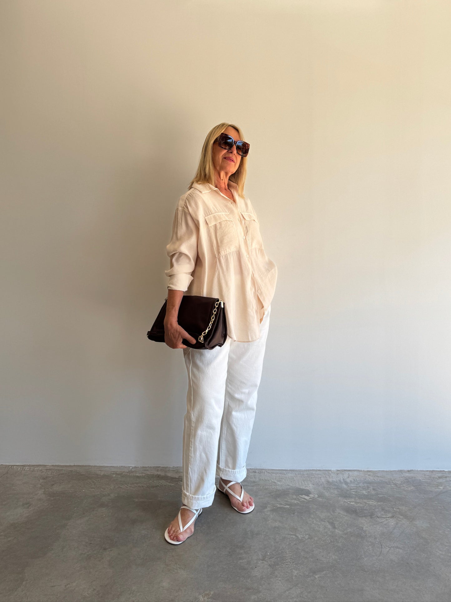 CALÇA MOM BRANCA - 42