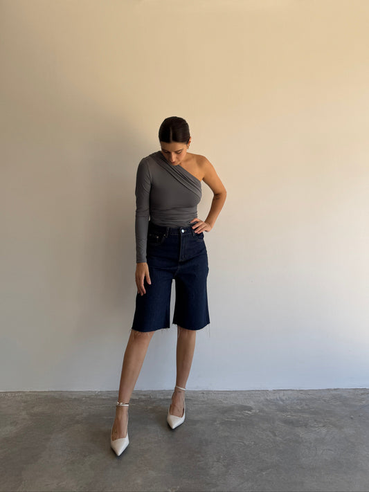 BERMUDA JEANS ESCURO - 36